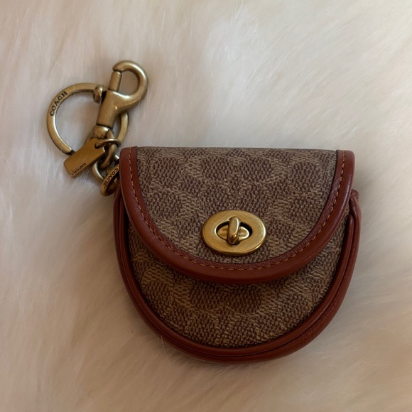 Coach Handbags - Coach Brown Mini Bag with Gold Accents